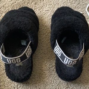 Black and white Uggs